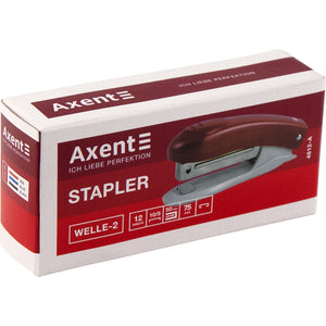 Zszywacz  Axent Welle-2 4812-06-A, plastikowy, №10, 12 kartek, czerwony