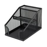 Przybornik na biurko Axent 2118-01-A, 100x143x100mm, metalowy, czarny Przybornik na biurko Axent 2118-01-A, 100x143x100mm, metalowy, czarny