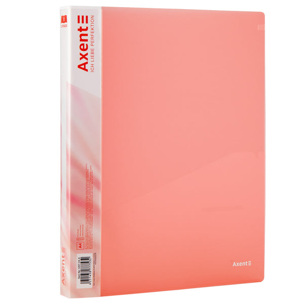 Segregator ringowy z 2 ringami Axent 1207-24-A, 25mm, transparentny różowy