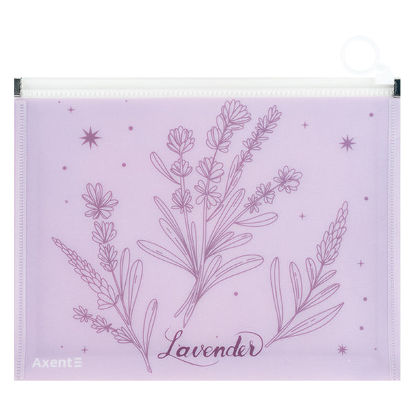 Teczka na suwak zip-lock Axent 1498-37-A Lavender-2, А5+