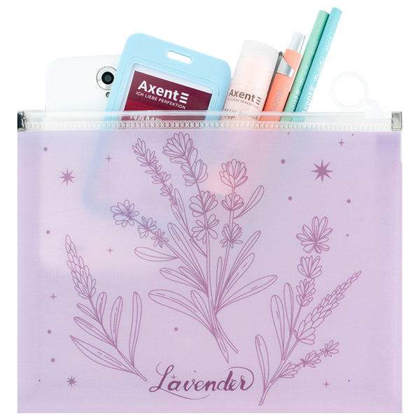 Teczka na suwak zip-lock Axent 1498-37-A Lavender-2, А5+