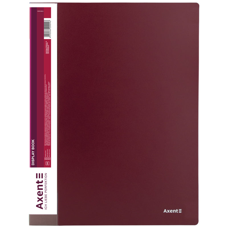 Display-book, 10 files, bordo