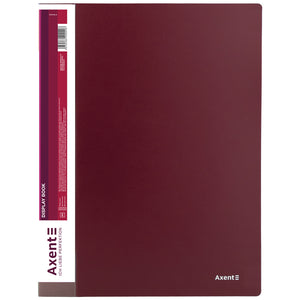 Display-book, 10 files, bordo