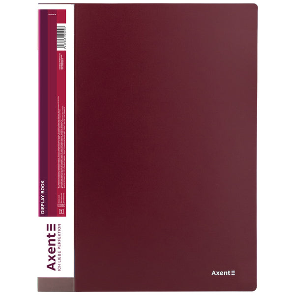 Display-book, 10 files, bordo