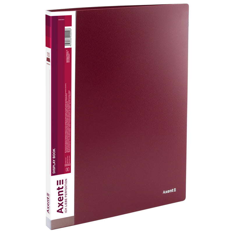 Display-book, 10 files, bordo