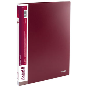Display-book, 10 files, bordo