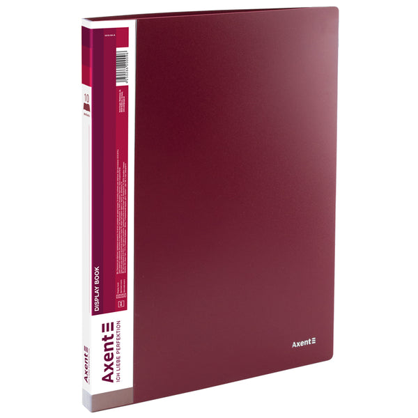 Display-book, 10 files, bordo