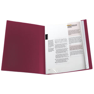 Display-book, 10 files, bordo