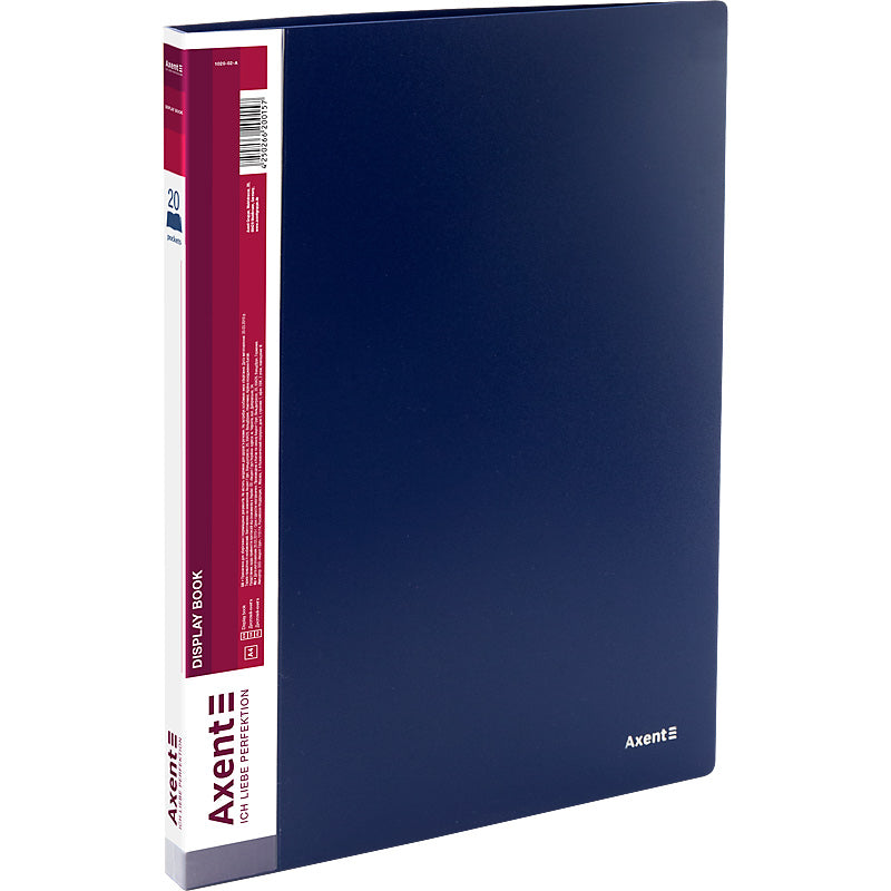 Display-book, 20 files, blue