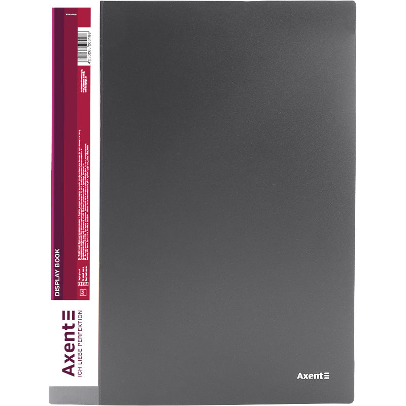 Display-book, 20 files, grey