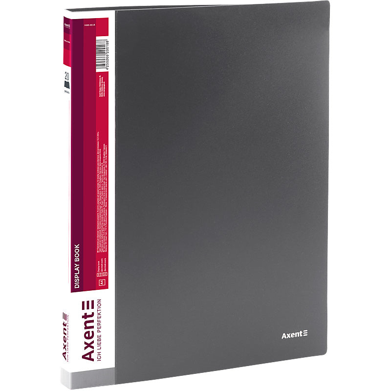 Display-book, 20 files, grey