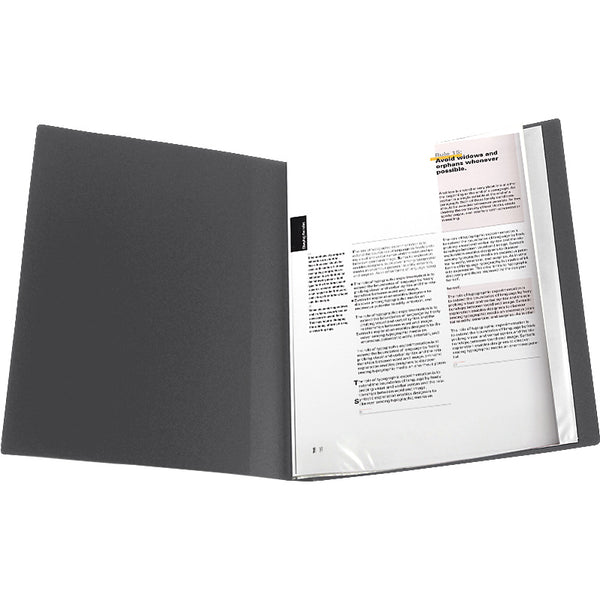 Display-book, 20 files, grey