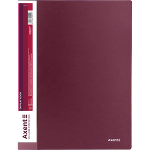 Display-book, 20 files, bordo