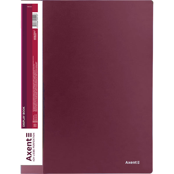 Display-book, 20 files, bordo