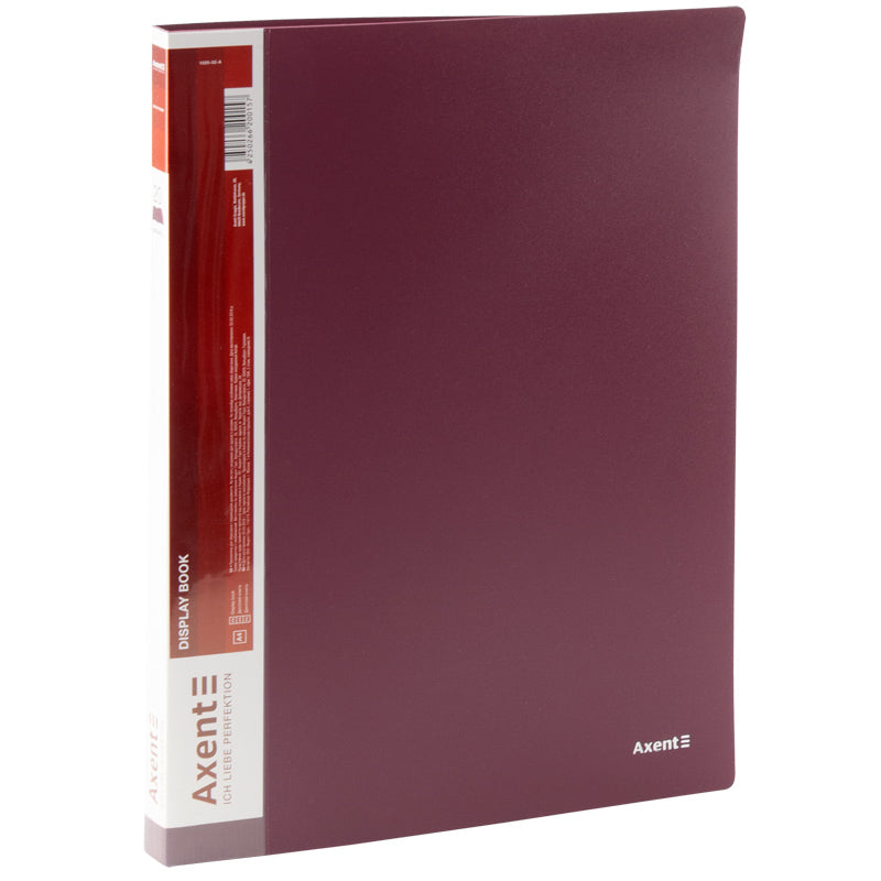Display-book, 20 files, bordo
