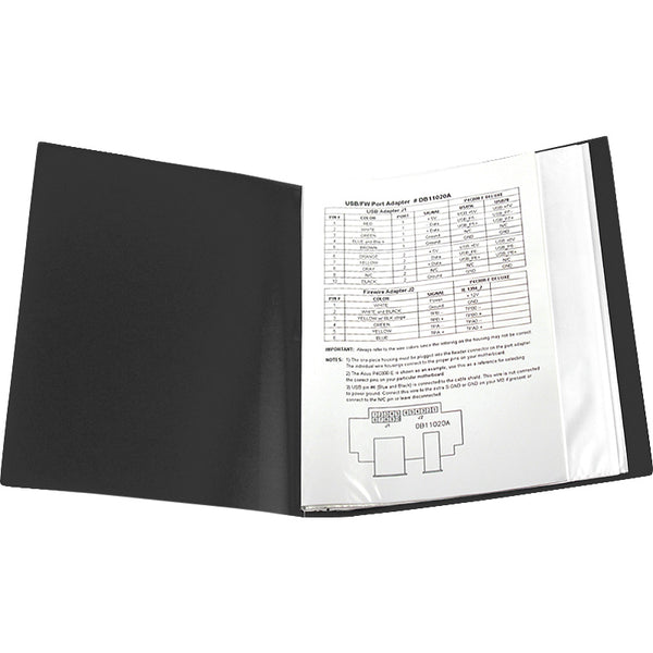 Display-book, 30 files, black