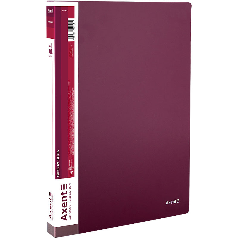 Display-book, 40 files, bordo