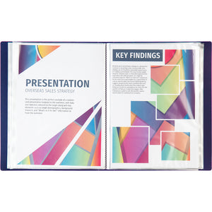 Display-book, 60 files, blue