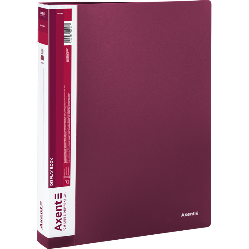 Display-book, 60 files, bordo
