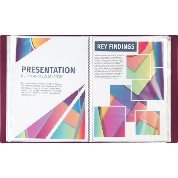 Display-book, 60 files, bordo