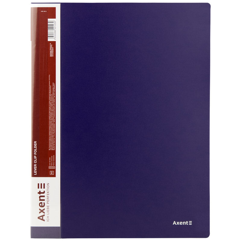 Folder with a hold down clip Axent 1301-02-A, А4, blue