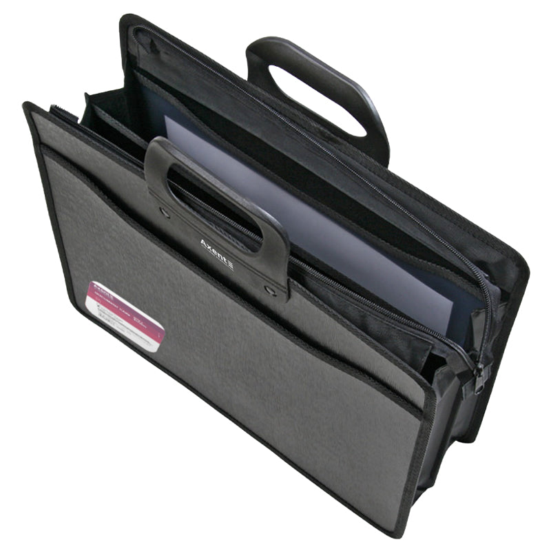 Briefcase В4, zipper closure, with 3 compartments, black