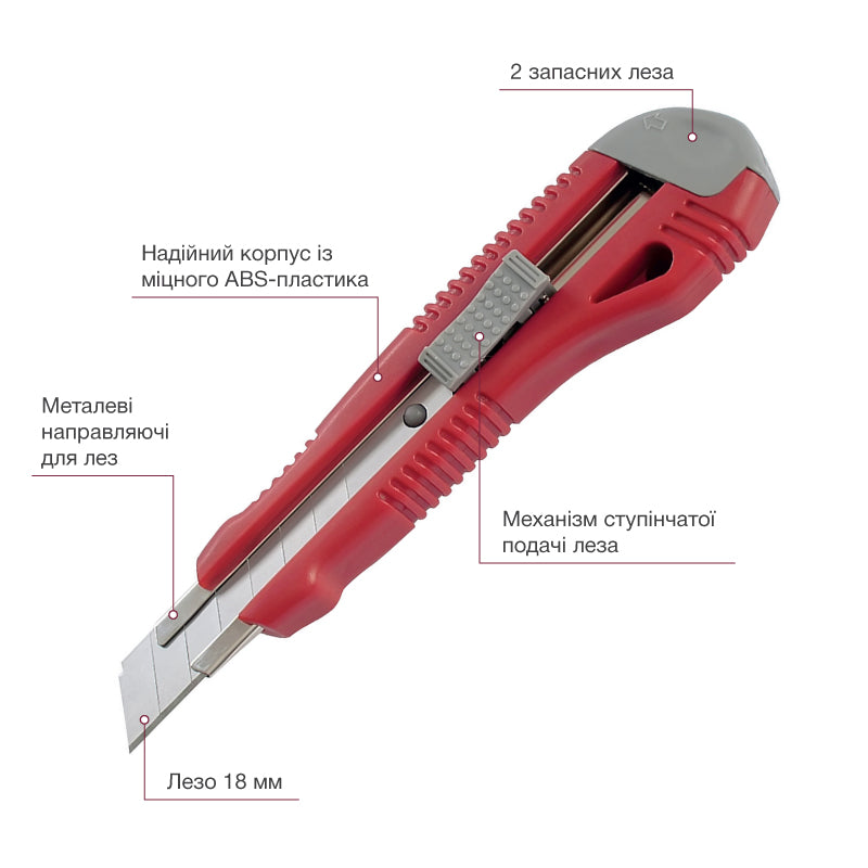 Cutter, metal runners, blade 18mm