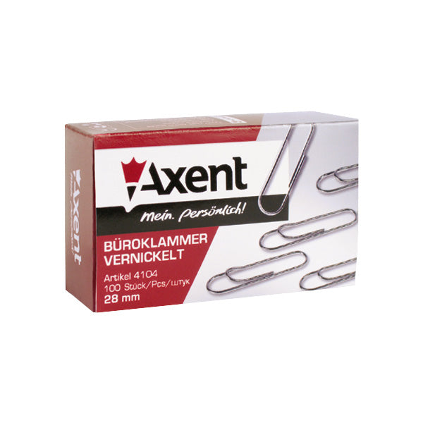 Paper clips with a bend Axent 4104-A, 28 mm