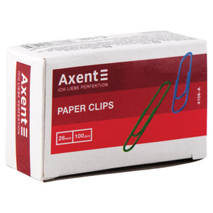 Paper clips, colored Axent 4106-A, 28 mm