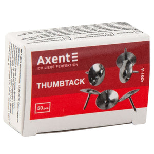 Push pins Axent 4201-A, nickel-plated, 50 pcs.