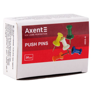 Push pins Axent 4203-A, colored, 30 pcs.