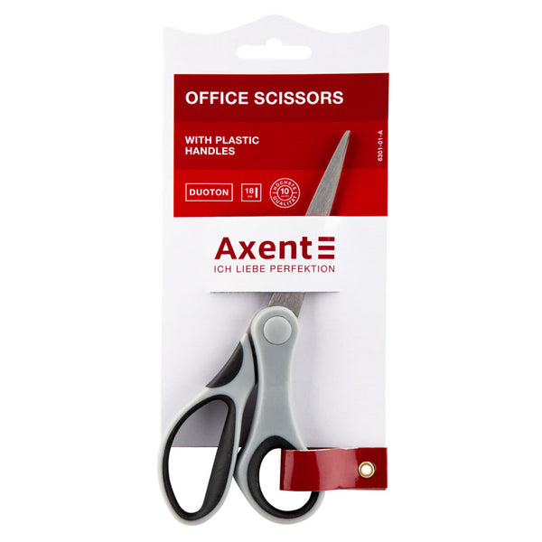 Scissors Axent  Duoton 6301-01-A, 18 cm, grey-black