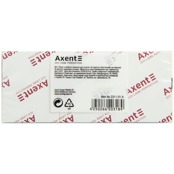 Sticky notes Axent 2311-01-A, 50x40mm