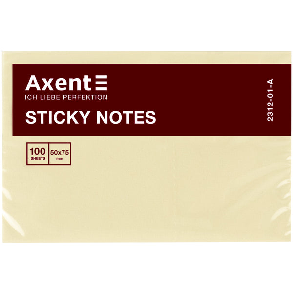 Sticky notes Axent 2312-01-A, 50x75mm