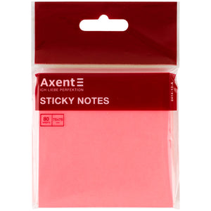 Sticky notes Axent 2414-13-A, 75x75mm, 80sheets, neon pink