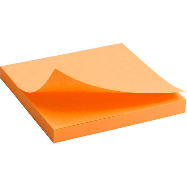 Sticky notes 75x75mm, 80sheets, neon orange