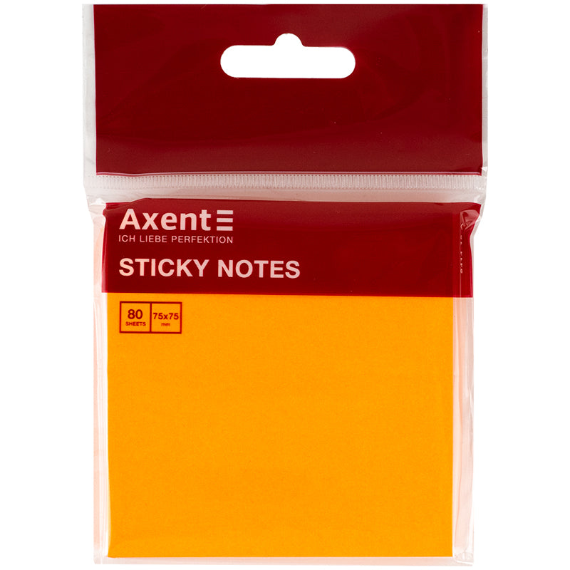 Sticky notes 75x75mm, 80sheets, neon orange