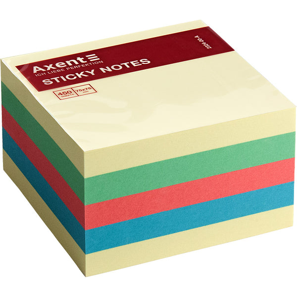 Sticky notes Axent 2324-00-A, 75x75 mm, 450 sheets, pastel