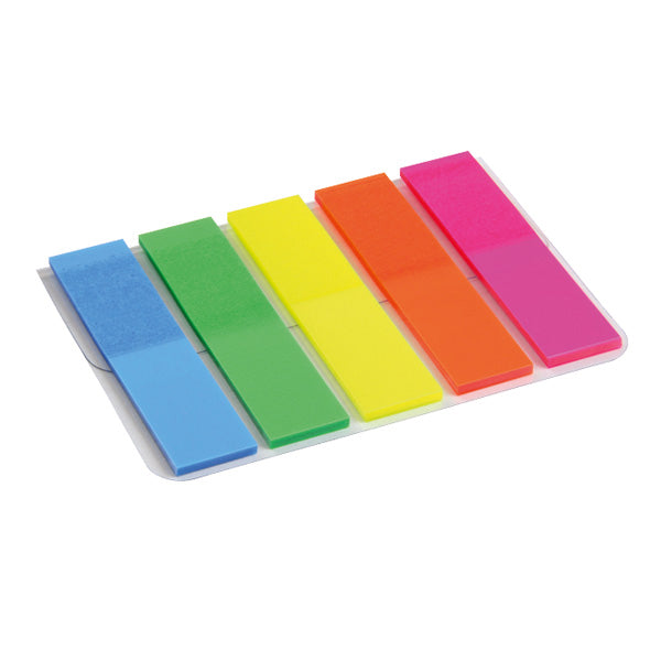 Page markers Axent 2440-01-A, plastic, neon 5х12х50 mm,125 pcs, rectangular