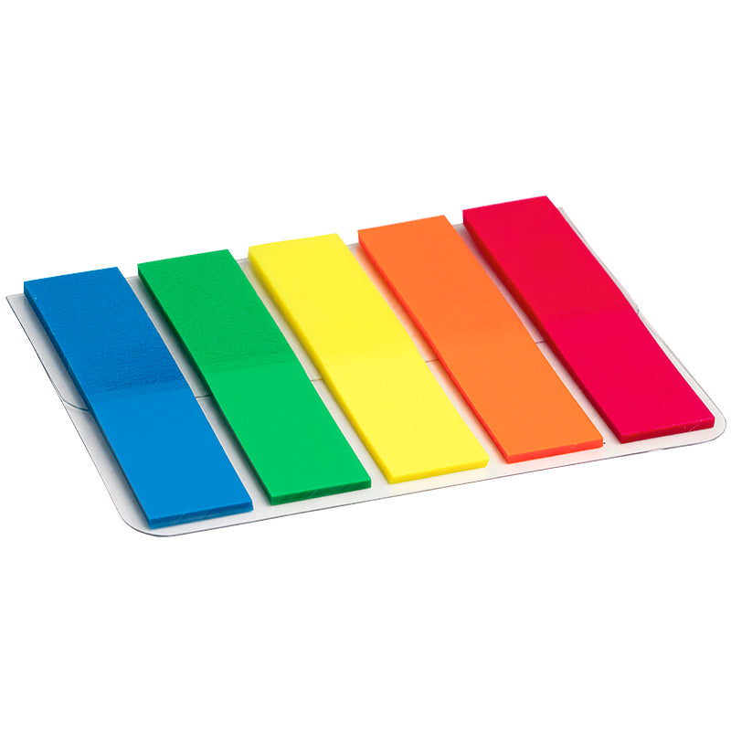 Page markers Axent 2440-01-A, plastic, neon 5х12х50 mm,125 pcs, rectangular
