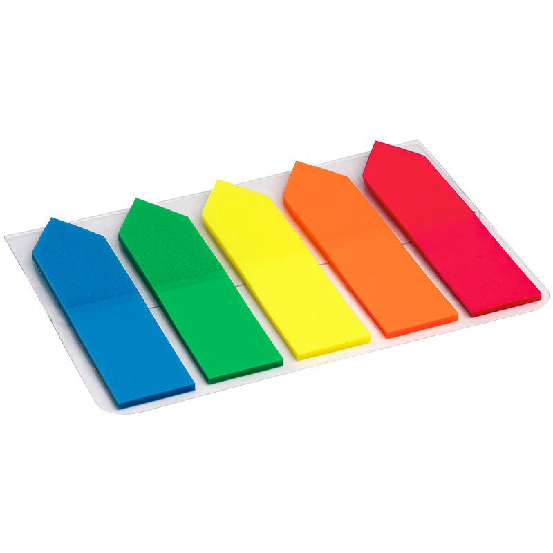 Page markers Axent 2440-02-A, plastic, neon 5х12х50 mm,125 pcs, arrow flags