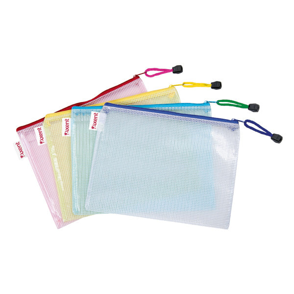 Zipper folder В5, clear, assorted