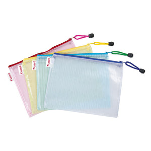 Zipper folder В5, clear, assorted