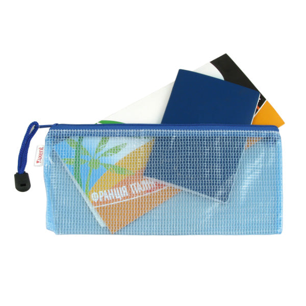 Zipper folder В5, clear, assorted