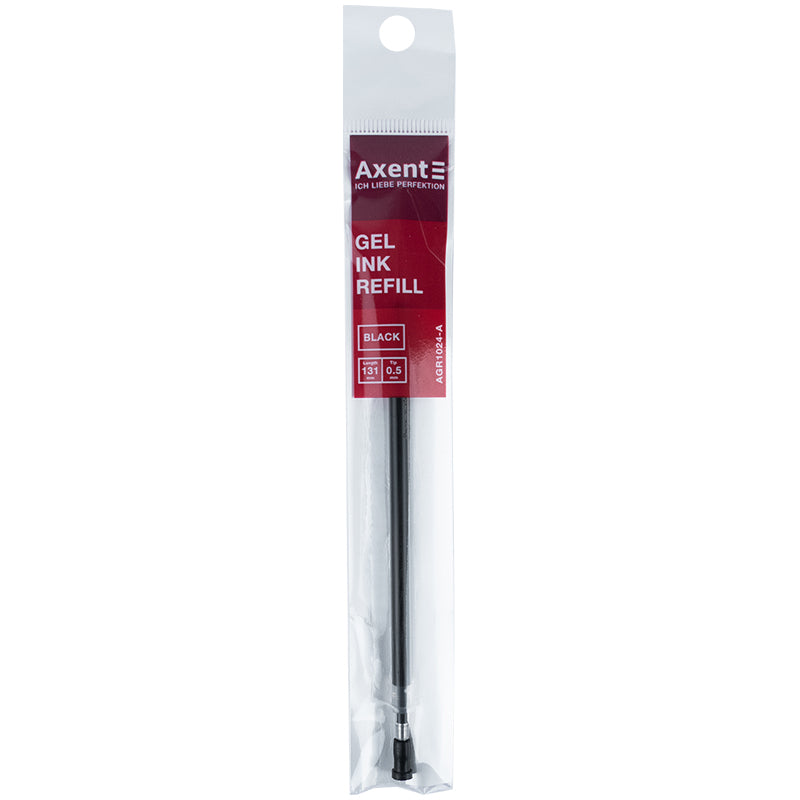 Gel ink pen refill Axent AGR1024-01-A, 0,5 mm, 131mm, black