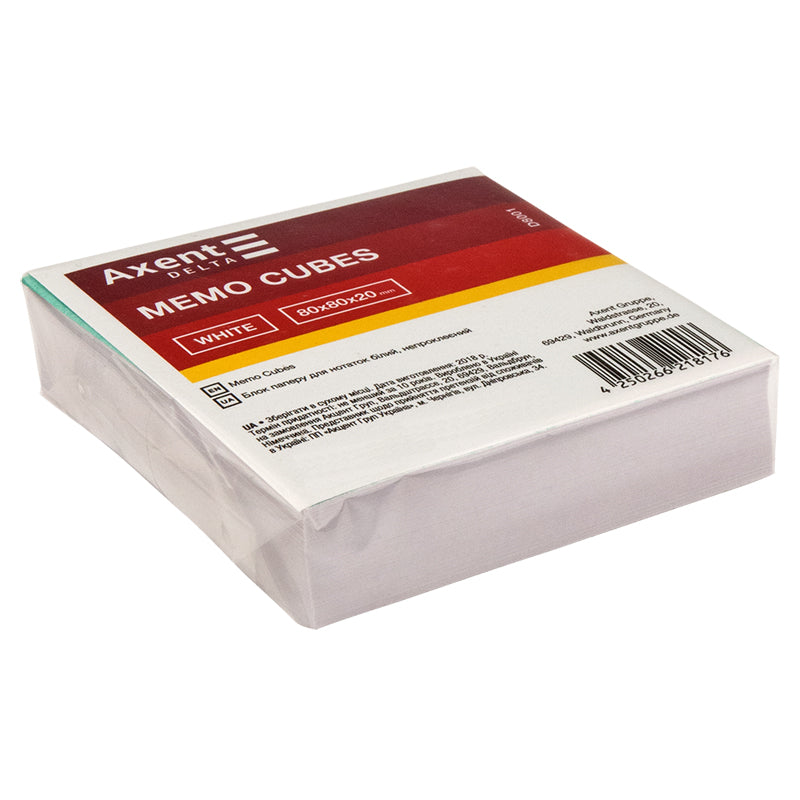 Note paper white Delta D8001, 80Х80Х20mm, unglued