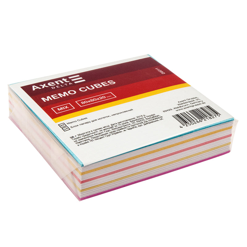 Note paper "MIX" Delta D8011, 80Х80Х20mm, unglued