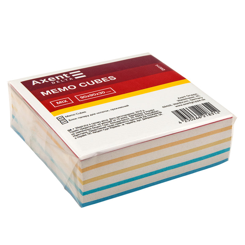 Note paper Delta "MIX" D8014, 90Х90Х30mm, glued