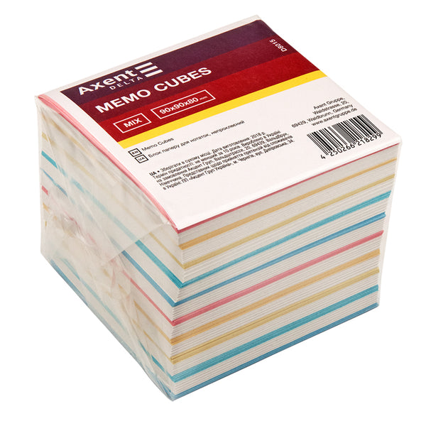 Kostka papierowa Delta "MIX" D8015 90х90х80mm, nieklejona