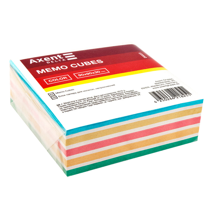 Note paper Delta "COLOR" D8023, 90Х90Х30mm, unglued